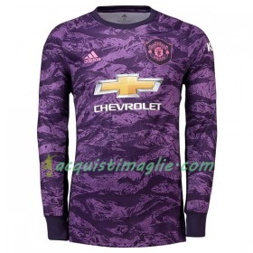 Divisa di Calcio Manchester United Portiere Prima 2019/2020 Manica Lunga